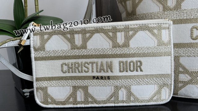 Dior专柜新款迪奥顶级原单圣诞菜篮子渐变刺绣手提女包 djfk1066